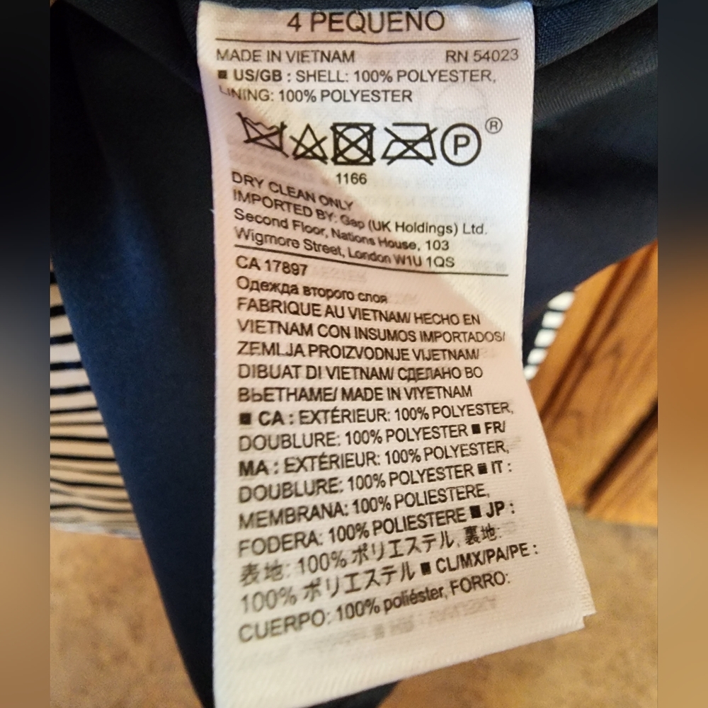 Banana Republic Striped Double Bow Sleeveless 0Shift Dress Size 4P - Picture 8 of 10